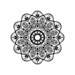 Mandala Line Art , transparent background, Design for a wallpaper Paint, illustration