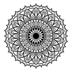 Mandala Line Art , transparent background, Design for a wallpaper Paint, illustration