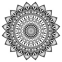 Mandala Line Art , transparent background, Design for a wallpaper Paint, illustration