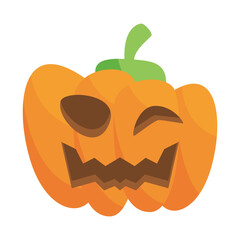 pumpkin head cute and scary halloween monster holiday cartoon character