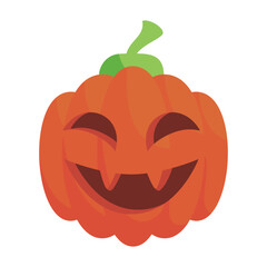 pumpkin head cute and scary halloween monster holiday cartoon character