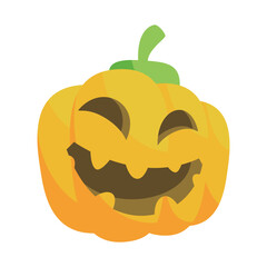 pumpkin head cute and scary halloween monster holiday cartoon character