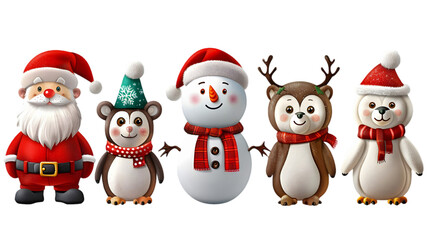 Christmas decoration on transparent background