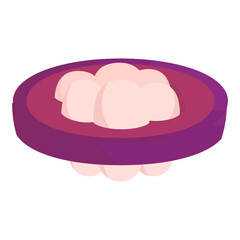 Ripe mangosteen fruit vector illustration