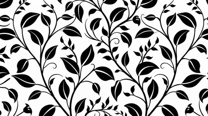 elegant black Russian ornamental swirls pattern tiling isolated on white background 
