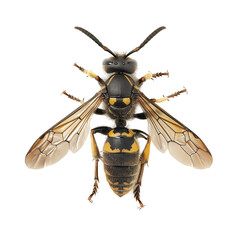 Photo of a Wasp Isolated on White Background on isolated background