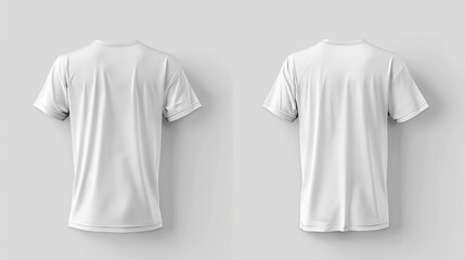 a simple plain white t shirt design mockup showing front and back