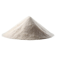 salt pile, dune isolated on white, with clipping path, side view isolated on a translucent background