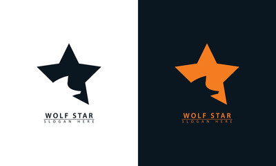 Obraz premium Abstract luxury wolf head vector logo design template