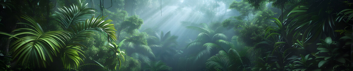 Naklejka premium The lush rainforests the Amazon,often called the lungs of the Earth,are a breathtaking natural wonder. Teeming with diverse wildlife,including vibrant macaws,elusive jaguars,and playful river dolphins