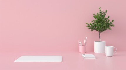 A clean and minimalist layout featuring popular marketing buzzwords and trends, with significant copy space for customization.