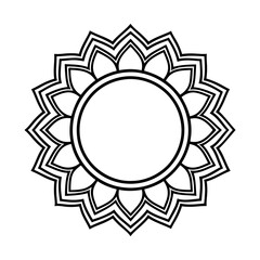 Relaxing and easy mandala design for coloring book, tattoo or mehndi design and wall art