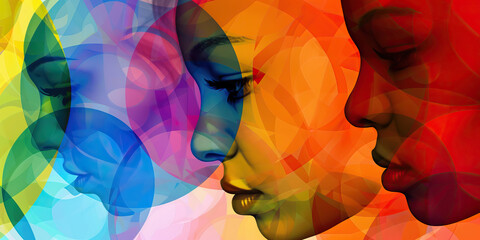 The Democratic Venn Diagram: A colorful Venn diagram, filled with intersecting circles representing the diverse interests and ideologies that come together in pursuit of a shared democratic vision.