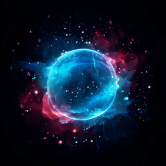 Obraz premium Light bubble in particle background