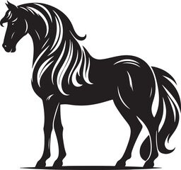 Horse silhouette vector illustration design