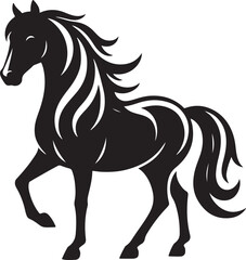 Horse silhouette vector illustration design