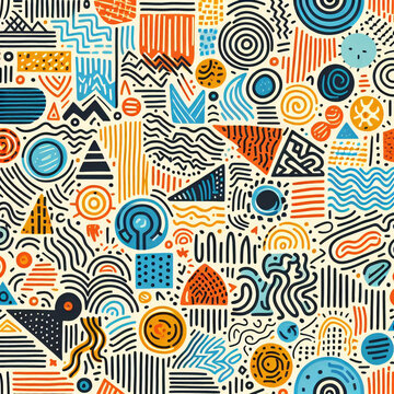 seamless pattern with geometrical design
