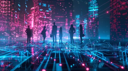 Fototapeta premium Digital Highways: Imagining the Future of Connectivity