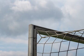 Corner of a football goal