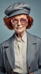 smart old business lady