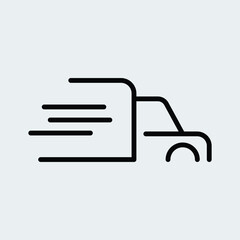 Delivery van icon. Fast delivery symbol.