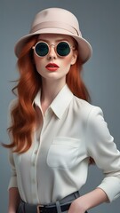 model wearing sunglasses