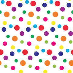 Seamless pattern with colorful rainbow dots 