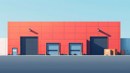 Fototapeta premium Warehouse vector flat minimalistic isolated illustration