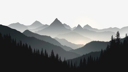 Obraz premium A Panoramic View of Mountain Ranges in Sharp Focus