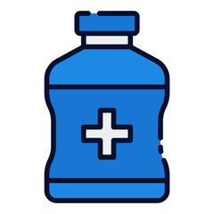 Antiseptic filled line icon