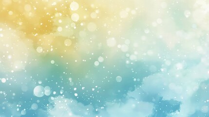 Obraz premium Soft pastel yellow blue gradients wallpaper with cloud textures tiny twinkling lights