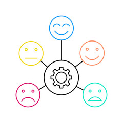 Sentiment Analysis Icon, Emotion Detection Analysis Icon, Text Sentiment Analysis Tool Symbol, Opinion Mining Sentiment Icon
