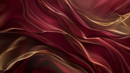Obraz premium Elegant abstract background with burgundy golds flowing lines and glowing accents
