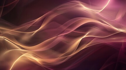 Obraz premium Elegant burgundy and gold abstract background with smooth lines and glowing accents