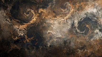 Naklejka premium Smoky patterns abstract wallpaper with deep colors and crumbling stone texture