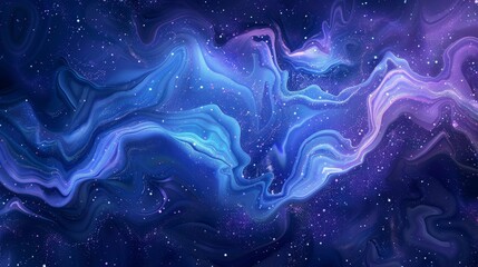 Abstract background with deep blues and purples wave patterns night sky backdrop
