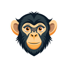 Chimpanzee head color  Vector Illustration

