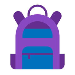 Bagpack Vector Flat Icon Design