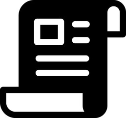 newspaper and receipt document icon
