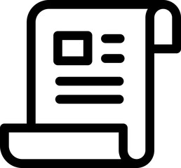 newspaper and receipt document icon
