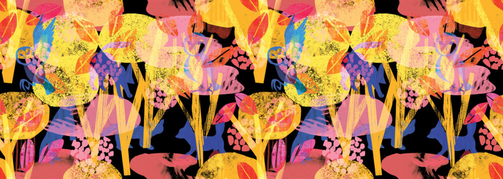 Fototapeta pattern of animal forest