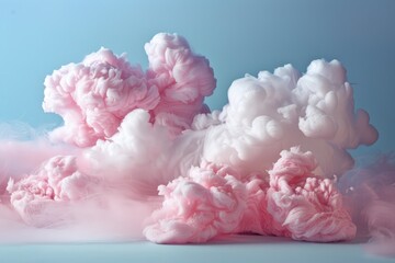 A fluffy cotton candy confection, A fluffy cotton candy confection, AI generated