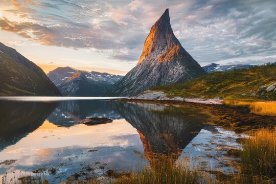 Explore the scenic beauty of Stetind National Park, where towering mountains meet serene fjords, creating a stunning landscape perfect for travel.
