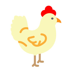 Chicken Vector Flat Icon Design
