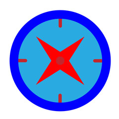 Obraz premium Compass Vector Flat Icon Design