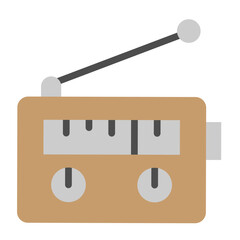 Radio Vector Flat Icon Design