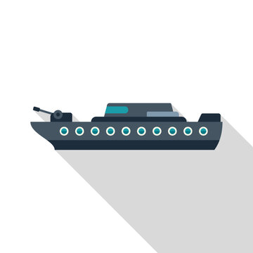 recommend clip art: Big armed river boat floating on the water with portholes