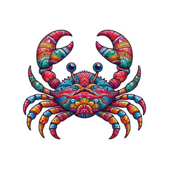 Colorful Crab Animal Fish Vector. Cartoon vector illustration.