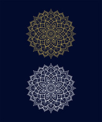 Mandala background in lineal style golden mandala background with a luxurious style