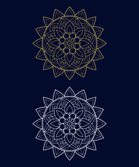 Mandala background in lineal style golden mandala background with a luxurious style